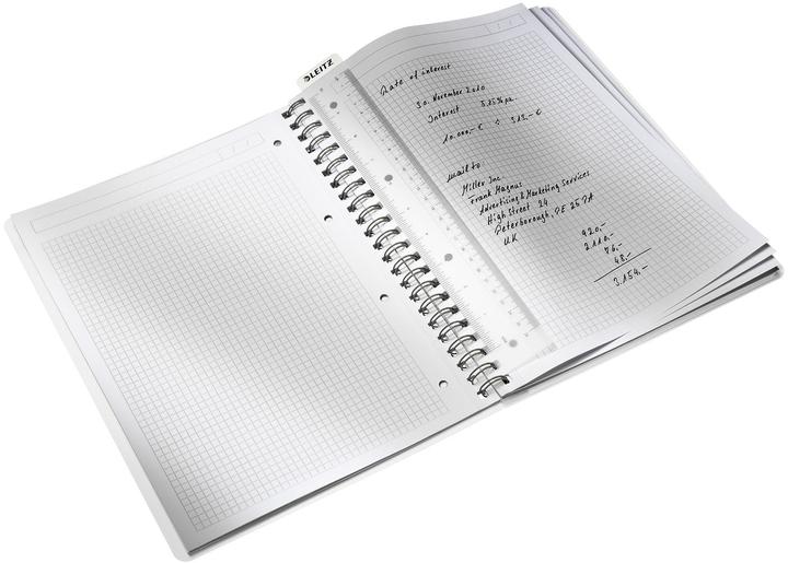 Actual product image Leitz WOW college notebook spiral bound with PP cover (A4, Checked, Hardcover)