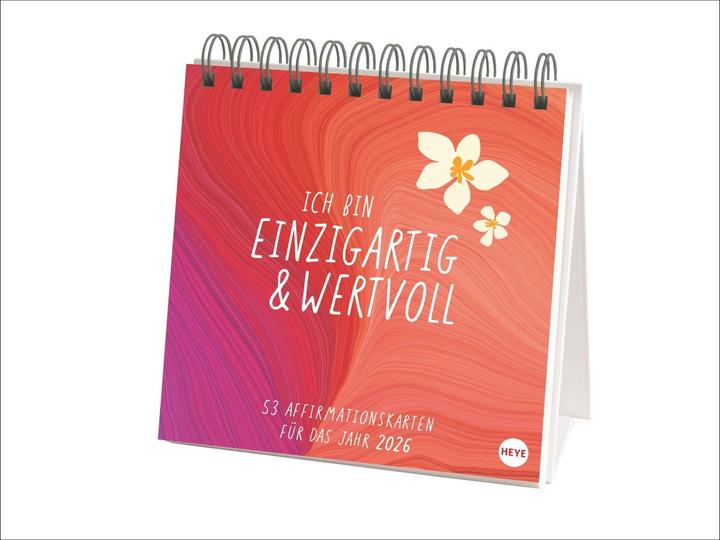 Produktbild Ich bin einzigartig und wertvoll Premium-Postkartenkalender2026 - 53 Affirmationskarten für das (Deutsch)