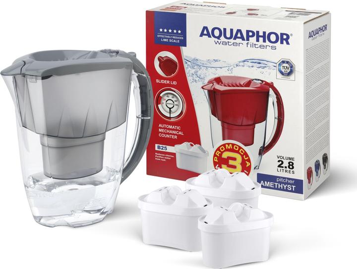 Produktbild Aquaphor Filter jug Amethyst 2.8 l + 3 inserts (color gray) (1.50 l)