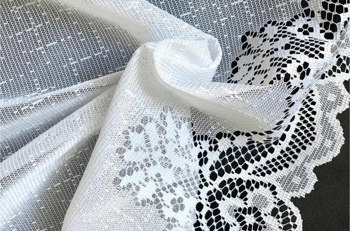 Produktbild Hubatka Tagvorhang Vitrage Spitzen-Vitragen 95 x 110 cm, Weiss (95 x 110 cm)