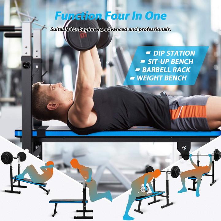 Actual product image Winnow Adjustable weight bench with dip station