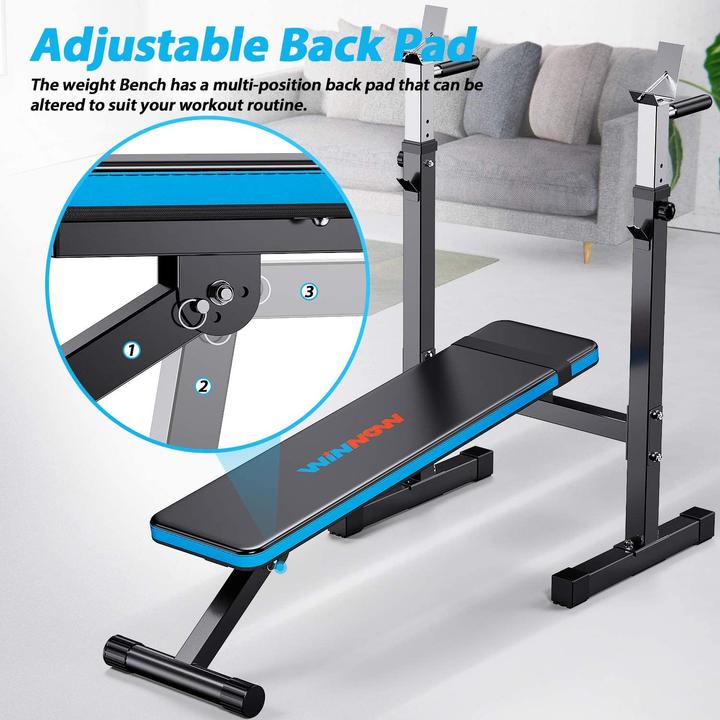 Actual product image Winnow Adjustable weight bench with dip station