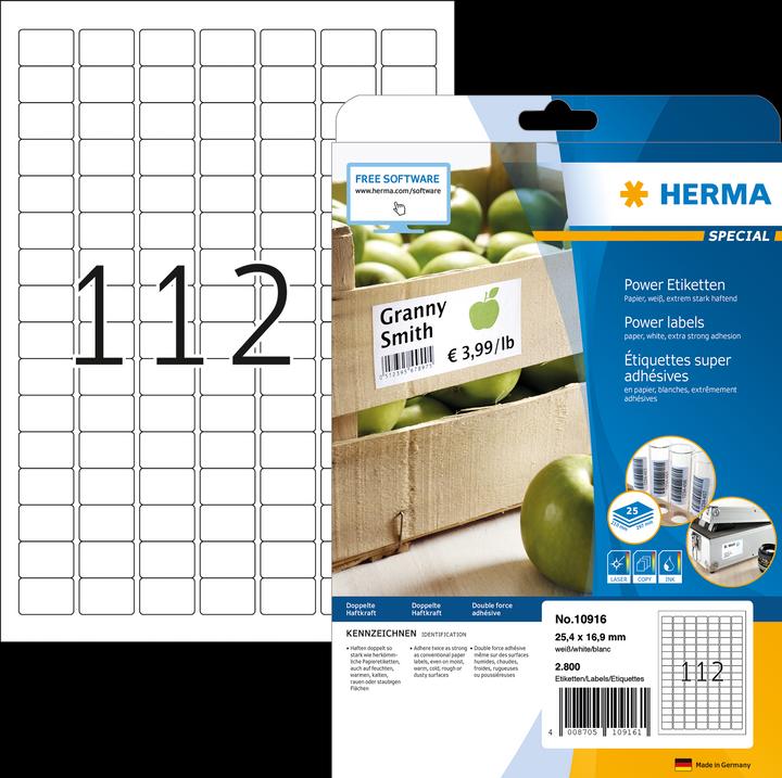 Produktbild HERMA Power Etiketten A4