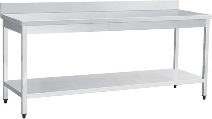 Actual product image Gastro Hero Stainless steel work table Basic with base and backsplash