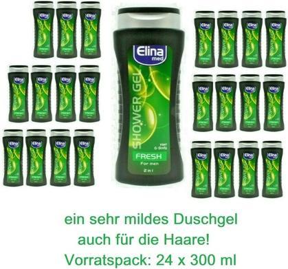 Elina med Fresh FOR MEN 2 in 1 Hair & Body Mild Shower Gel
