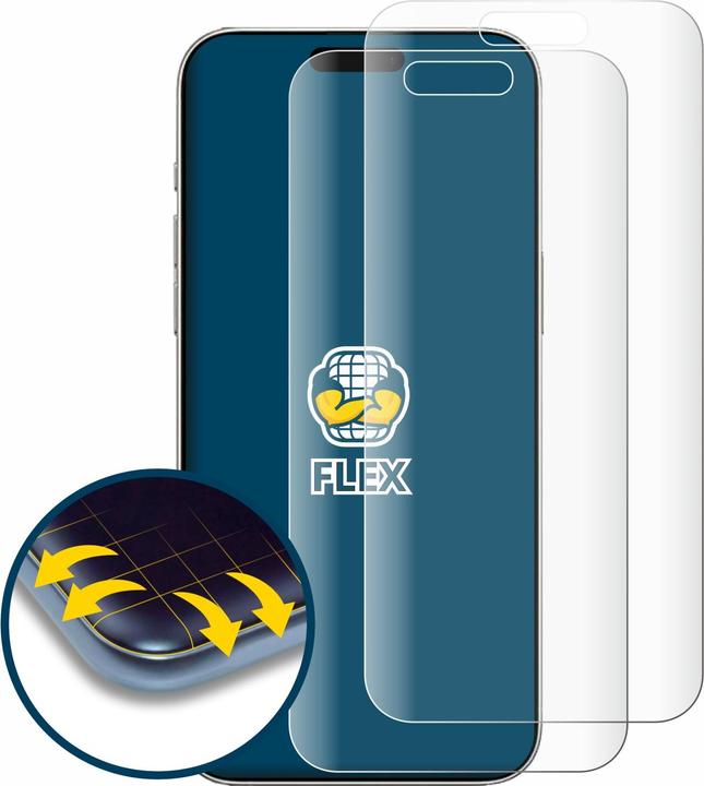 Productafbeelding BROTECT Fullscreen Beschermfolie Scherm Beschermfolie Helder Transparant (2 Stuk, Apple iPhone 16)