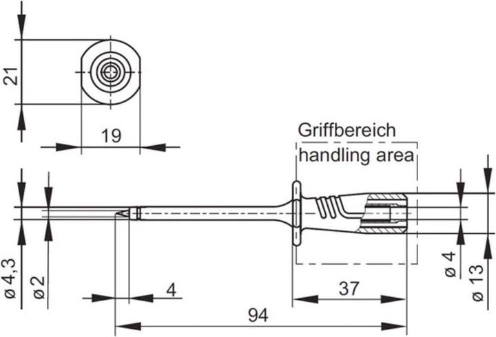 Immagine prodotto Hirschmann Sonda di prova con guaina isolata elastica e antiurto, attacco femmina di sicurezza da 4 mm