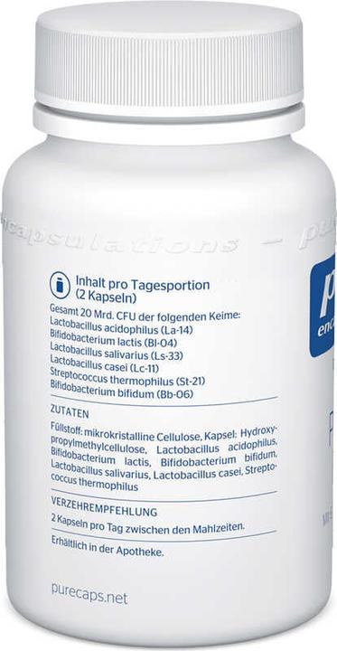 Nutritional values and ingredients Pure encapsulations Probio Basic (60 Piece, Capsules, 57 g)