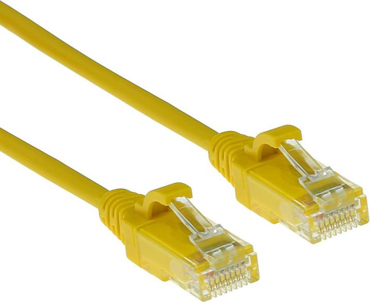 Image du produit Jaune 3 mètres LSZH U/UTP CAT6 datacenter slimline patch cable snagless with RJ45 connectors (U/UTP, CAT6, 3 m)