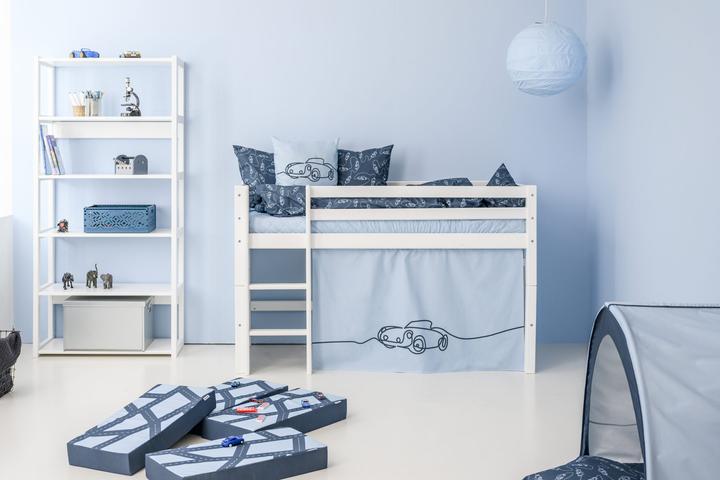 Produktbild Hoppekids CARS Vorhang für Halbhohe Kinderbetten (Liegefläche 70x160 cm) in DREAM BLUE