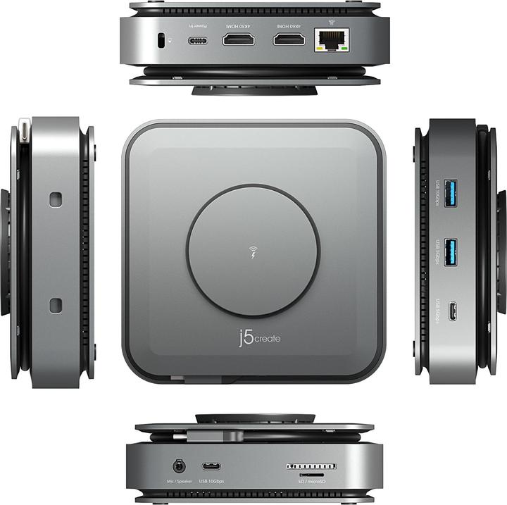 Actual product image j5Create JCD3199 USB-C® Dock Dual 4K HDMI™, Wired, USB 3.2 Gen 2 (3.1 Gen 2) Type-C, 2.0/2.1, 3.5 mm (USB-C, 1 Ports)