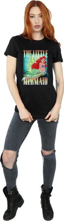 Actual product image The Little Mermaid Womens/Ladies Ariel Montage Cotton Boyfriend T-Shirt (XL)