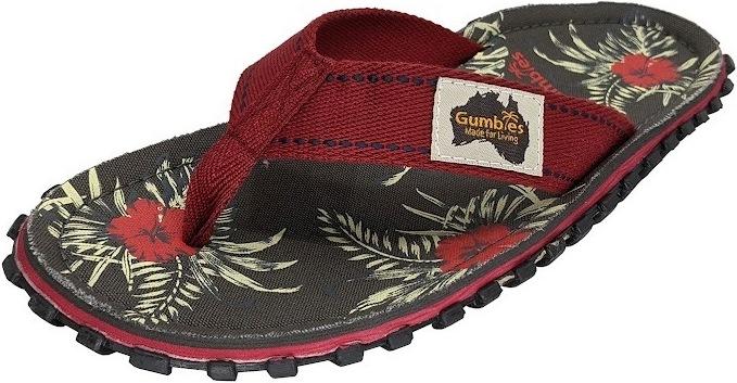 Actual product image Gumbies ISLANDER Grey Hibiscus (46)