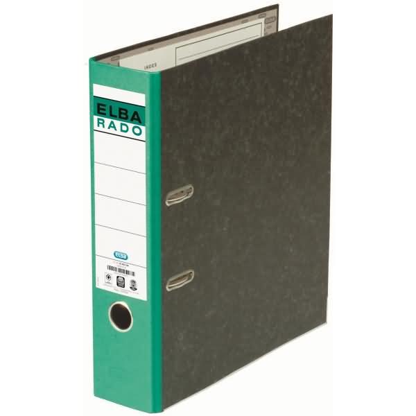 Actual product image Elba Folder rado 100022601 DIN A4 80mm cardboard green (A4, 80 mm, 1 Piece)