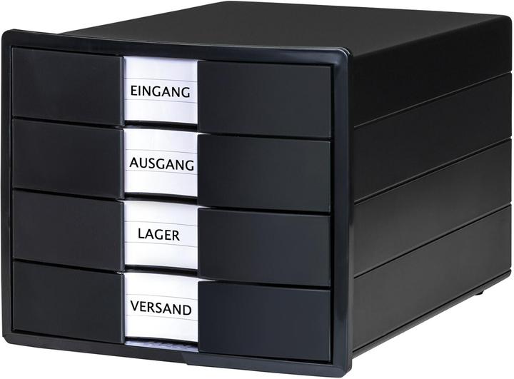 Produktbild Han IMPULS KARMA 10128-13 Schubladenbox Schwarz DIN A4, DIN C4 Anzahl der Schubfächer: 4 (C4, A4)