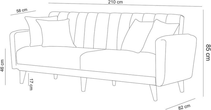Actual product image Atelier del Sofa Lily (3-seater)