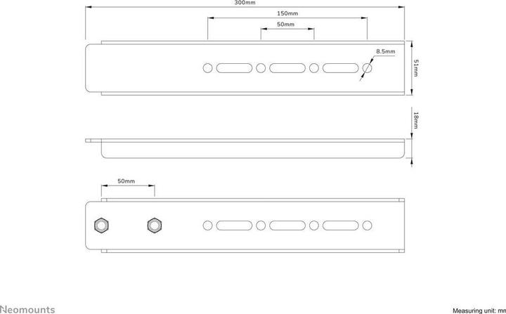 Produktbild Neomounts Select VESA extension kit for (Wand, 110")
