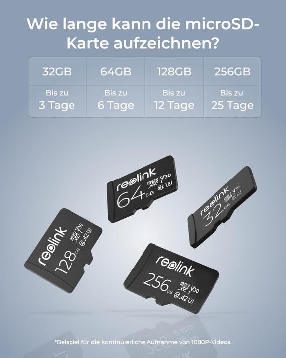 Actual product image Reolink MicroSD (256 GB, microSDXC, U3, UHS-I)