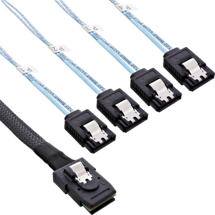 Image du produit InLine Câble SAS (OCF), 1x Mini-SAS vers 4x SATA