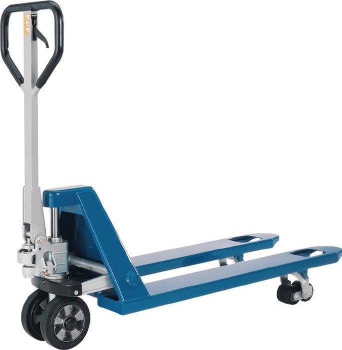 Produktbild Pfaff Gabelhubwagen Gabel-L. 1150 mm Trgf. 2500 kg Stahl himmelblau, RAL 5015 Vollgummi/PUR (2500 kg)