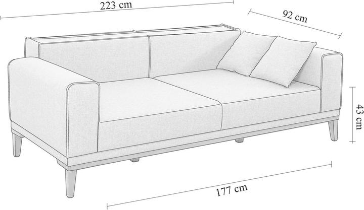 Produktbild Atelier del Sofa Journi (3-Sitzer)