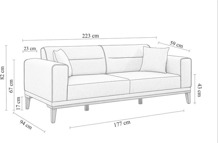 Produktbild Atelier del Sofa Journi (3-Sitzer)