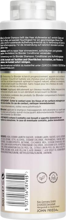 Produktbild John Frieda Go Blonder (500 ml, Flüssiges Shampoo)