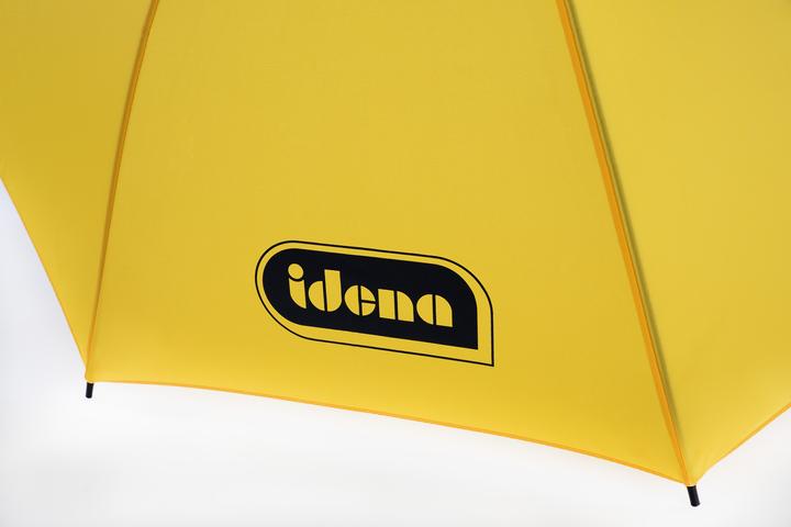 Produktbild Idena Stockschirm gelb Ø100cm Soft-Touch-Designgriff