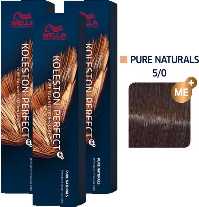 Actual product image Wella Koleston Perfect ME+ Pure Naturals Set of 3 5/0 Light brown (5/0)