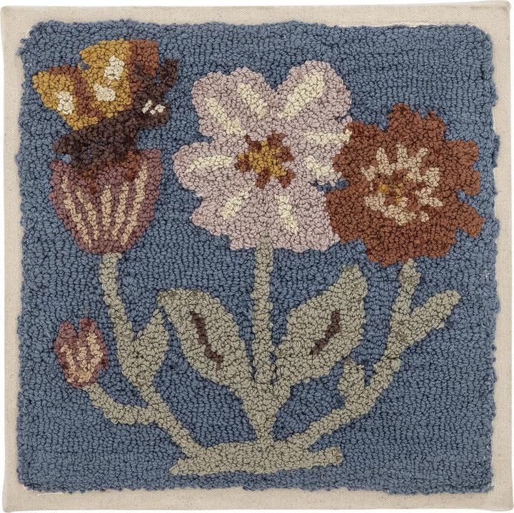 Bloomingville Mini Sallie Wanddecor, Blauw, Katoen (35 x 35 x 3,5 cm)