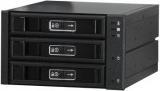 Produktbild Joujye JJ-N-36TM SATA-SAS I II III Gehäuse 8,6cm x 14,6cm for 3XHDD 6,4cm-8,9cm 2,5Zoll-3.5" Schwarz