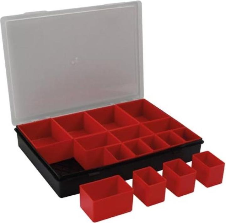 Image du produit Velleman - Boîte de Rangement - 330 x 247 x 54 mm - 16 Compartiments Amovibles