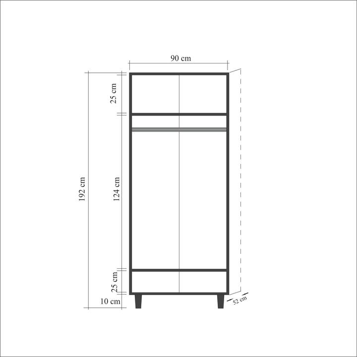 Produktbild Homitis Westley (90 x 192 x 52 cm)