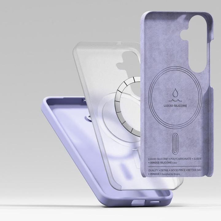 Immagine prodotto Ringke Silicone MagSafe Case for Samsung Galaxy S25+ - Purple (Samsung Galaxy S25+)