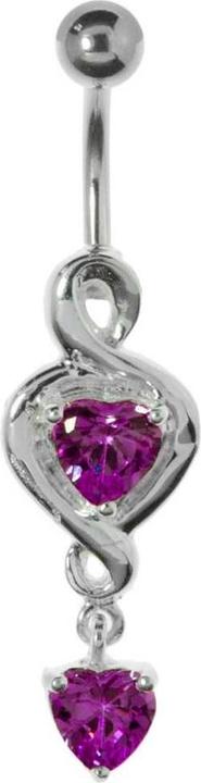 Bijouteria Bauchpiercing (Chirurgenstahl 316L, Kristall, Silber 925)