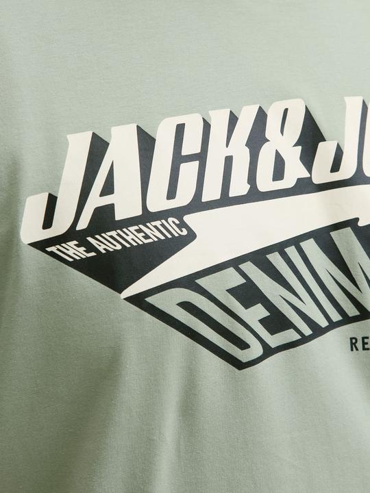 Actual product image Jack & Jones Jjelogo Tee Ss Oneck 2 Col Aw25 Noos Pls (6XL)