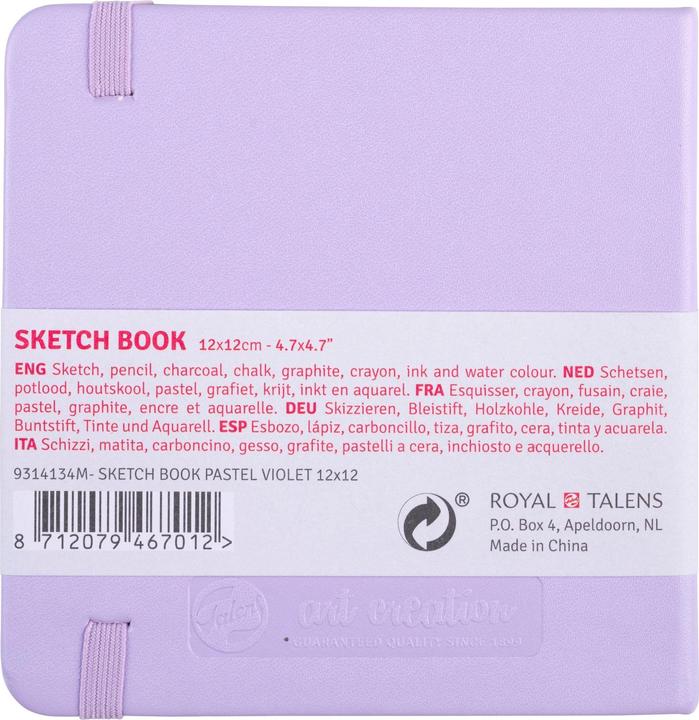 Image du produit Talens Cahier de coloriage 12 x 12 cm Violet (12 x 12 cm, Blanc, Couverture rigide)