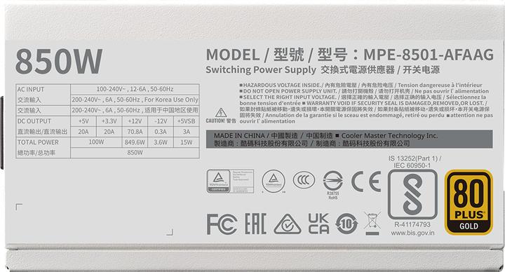 Actual product image Cooler Master MWE Gold 850 V2 ATX 3.0 Ready White Edition (850 W)