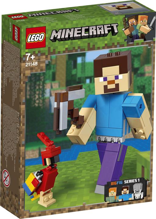 Actual product image LEGO Steve with parrot (21148, LEGO Minecraft)