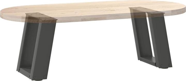 Produktbild VidaXL Couchtischbeine U-Form 2 Stk. Anthrazit 30x(30-31) cm Stahl Tischbein