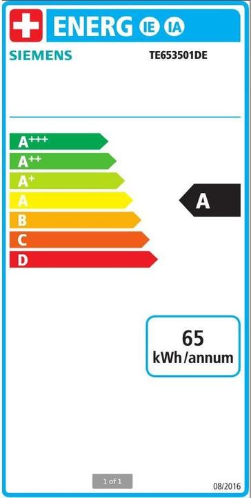 Energy Label Siemens EQ6 plus s300 TE653501EN
