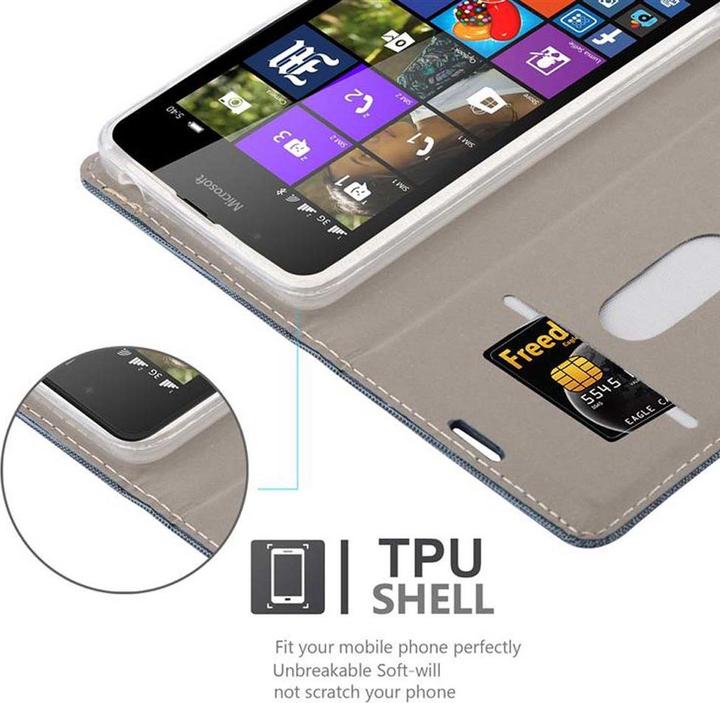 Produktbild Cadorabo Book Jeans Optik Cover (Microsoft Lumia 540)