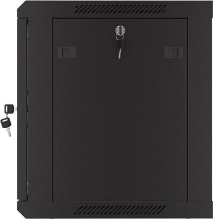 Immagine prodotto Lanberg Nástěnná jednodílná skříň 19", 9U/600x450, (v rozloženém stavu), perforované dveře, černá ( (9 HE, Rack da 19 pollici)