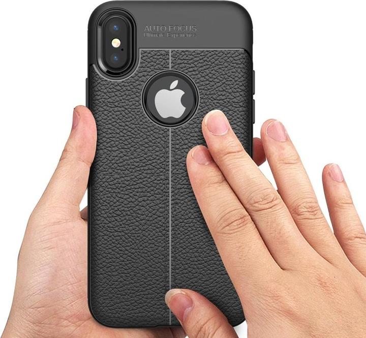 Produktbild König Design Apple iPhone X / 10 Handy Hülle Schutz Case Back Cover Silikon Bumper Schwarz (Apple iPhone X)