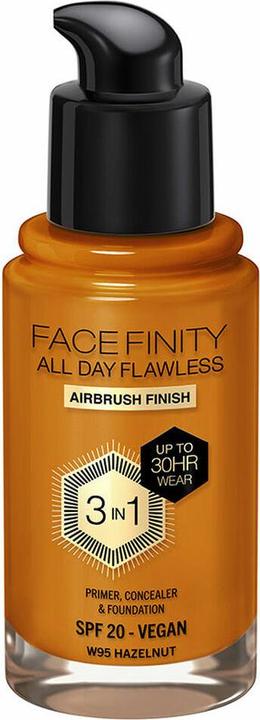Actual product image Max Factor FACEFINITY ALL DAY FLAWLESS 3 IN 1 foundation #W95-hazelnut 30 ml (W95-Hazelnut)