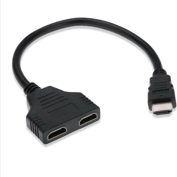 Produktbild Hermex HDMI Splitter Adapter 2in1 (1in/2out) Verteiler Mehrfachanschluss (0.30 m, HDMI)
