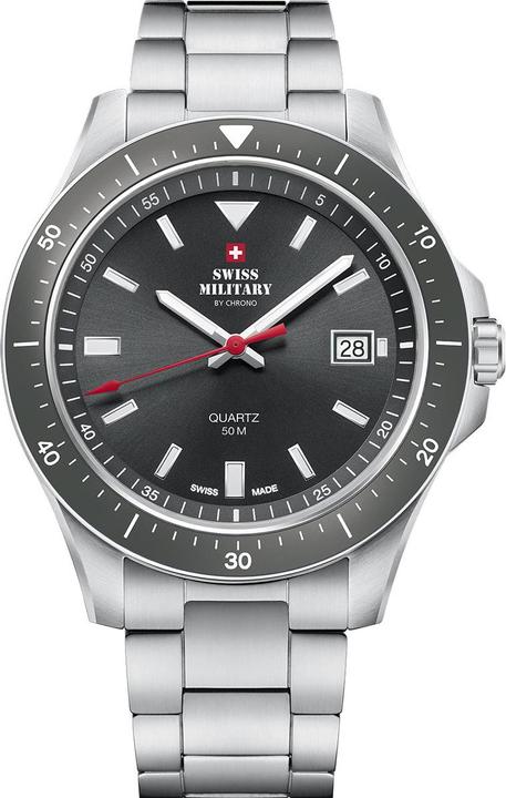 Swiss Military Quartz (Uhr mit Schmuckstein, 42 mm)