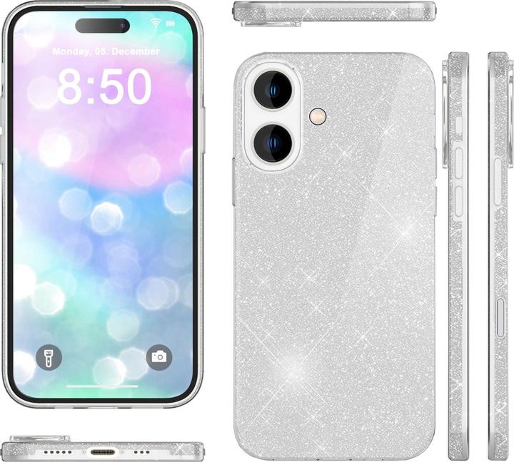 Immagine prodotto Nalia Copertina ibrida glitterata (Apple iPhone 16 Plus)