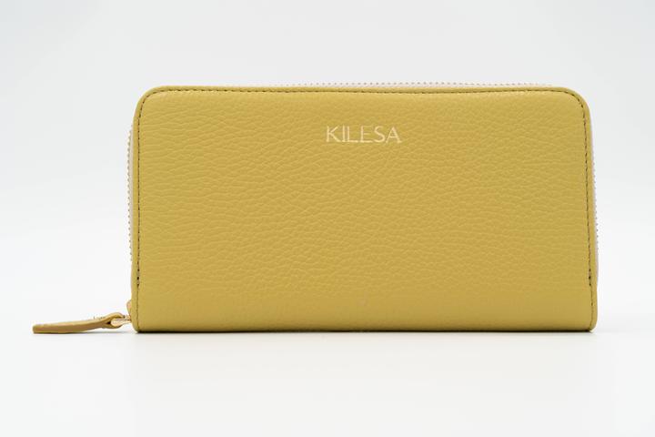 Actual product image Kilesa ICON wallet large zip - Color Giallo Ocra