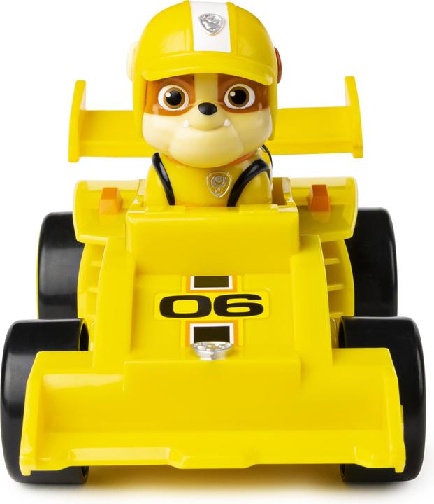 Actual product image Spin Master Rubbles Race & Go Deluxe basic vehicle with figure (Ready, Race, Rescue)